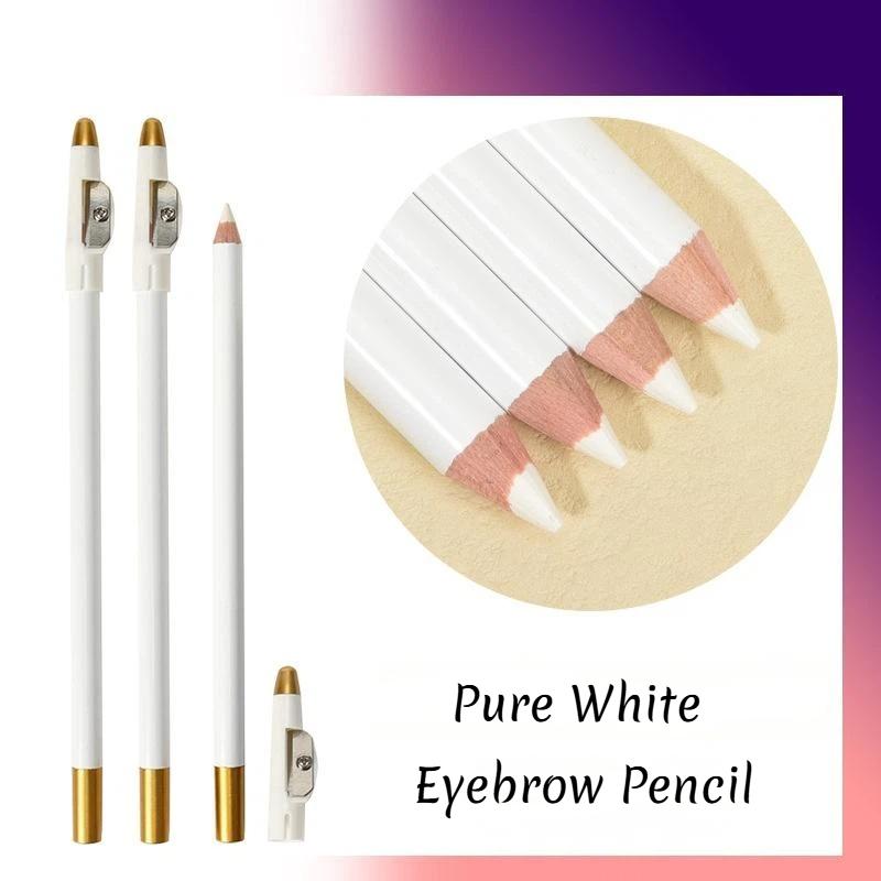 Stationery - 1/4本入り エッジヘアライントレースペン ホワイト バーバービアードペンシル シャープナー付き 散髪用