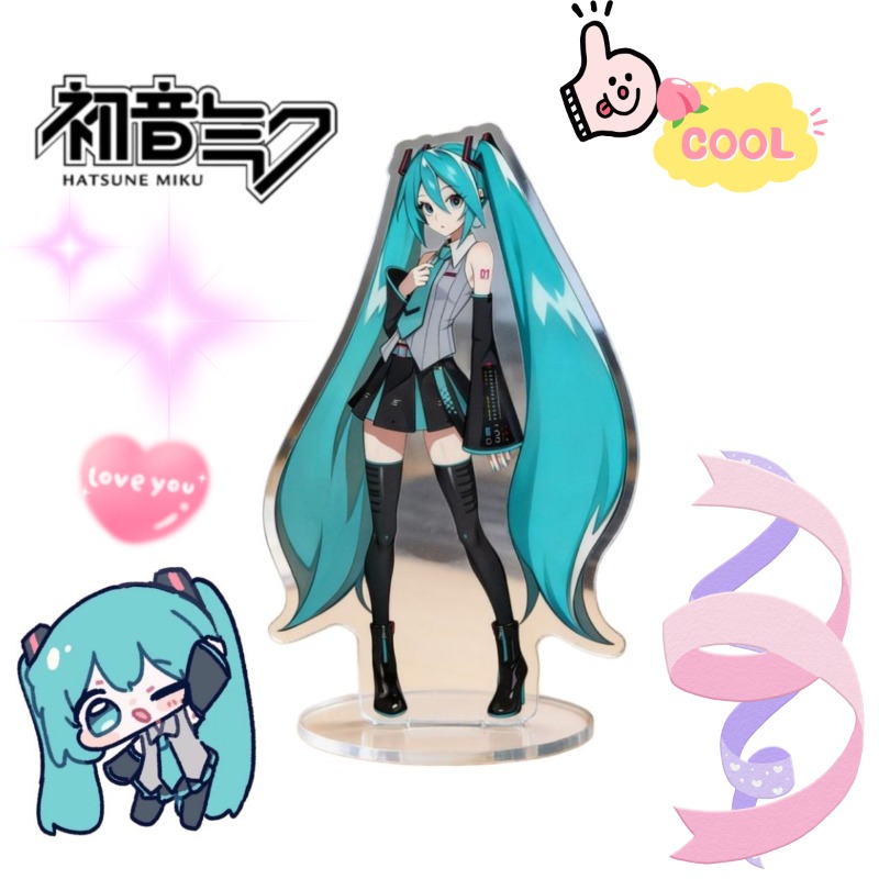 Desk Accessories - 初音ミク 10 センチメートルアクリルスタンドかわいいアニメキャラクタースタンディー HD プリントデスクトップ装飾装飾コレクションファンへのギフト