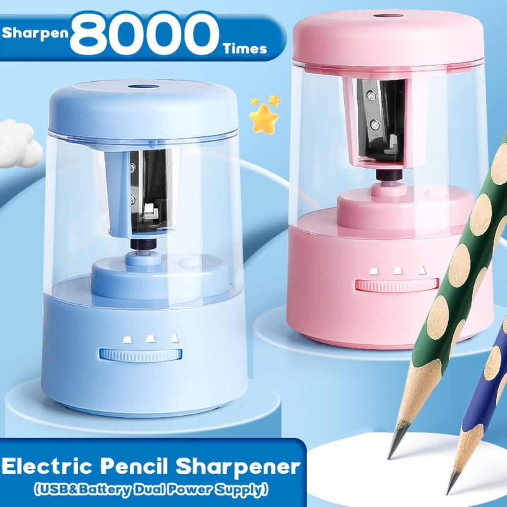 Electric Pencil Sharpener Usb - 3 ギア調整可能な電動鉛筆削り USB & バッテリー デュアル電源自動鉛筆削り
