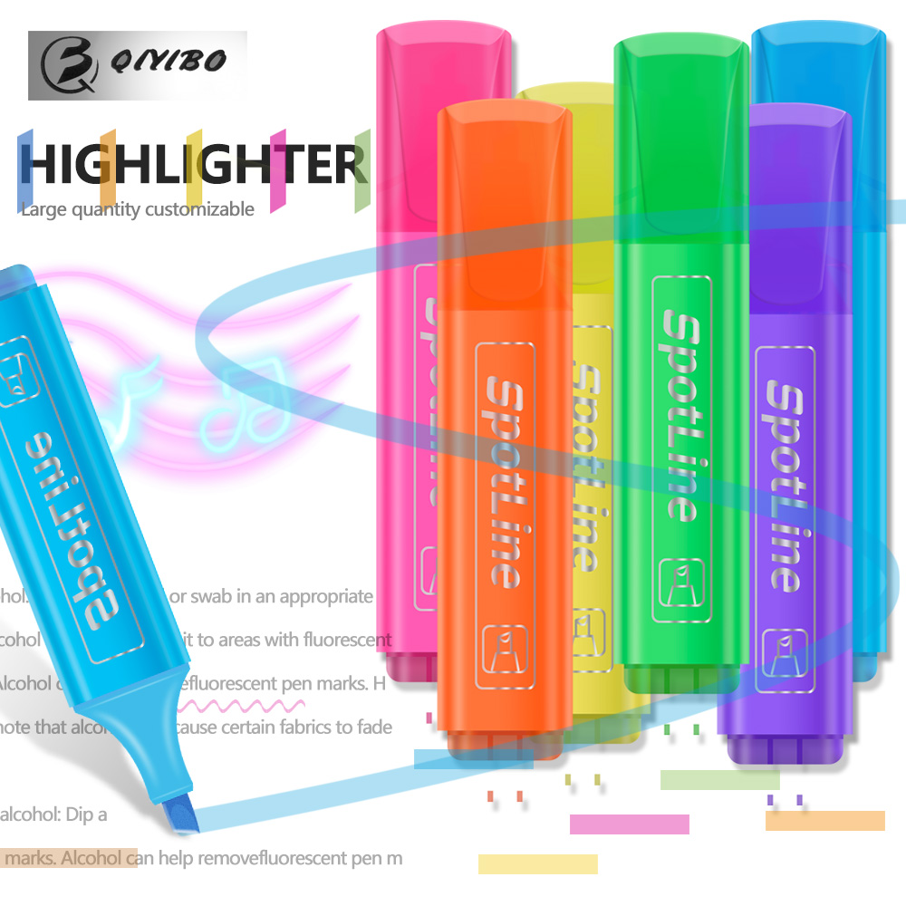 Pastel Highlighter Set Double Ended - 蛍光ドローイング蛍光ペン、パステルマーカー、フラットシングルヘッド、ライトカラー、斜め、学用品、セットあたり4 6個