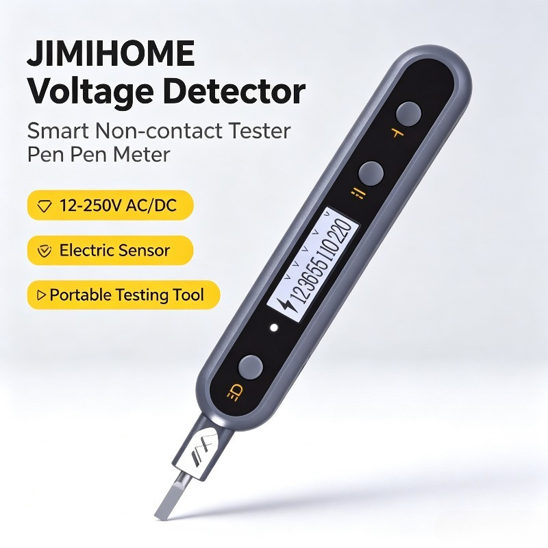 Writing Tools - JIMIHOME 電圧検出器スマート非接触テスターペンメーター 12-250V AC/DC 電気センサー多機能テストツール