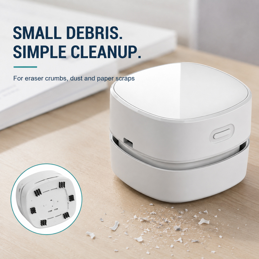 ミニデスクトップ掃除機、コードレスハンドヘルドデスクダストス - Mini Desktop Vacuum Cleaner For Eraser Dust のレビューと価格