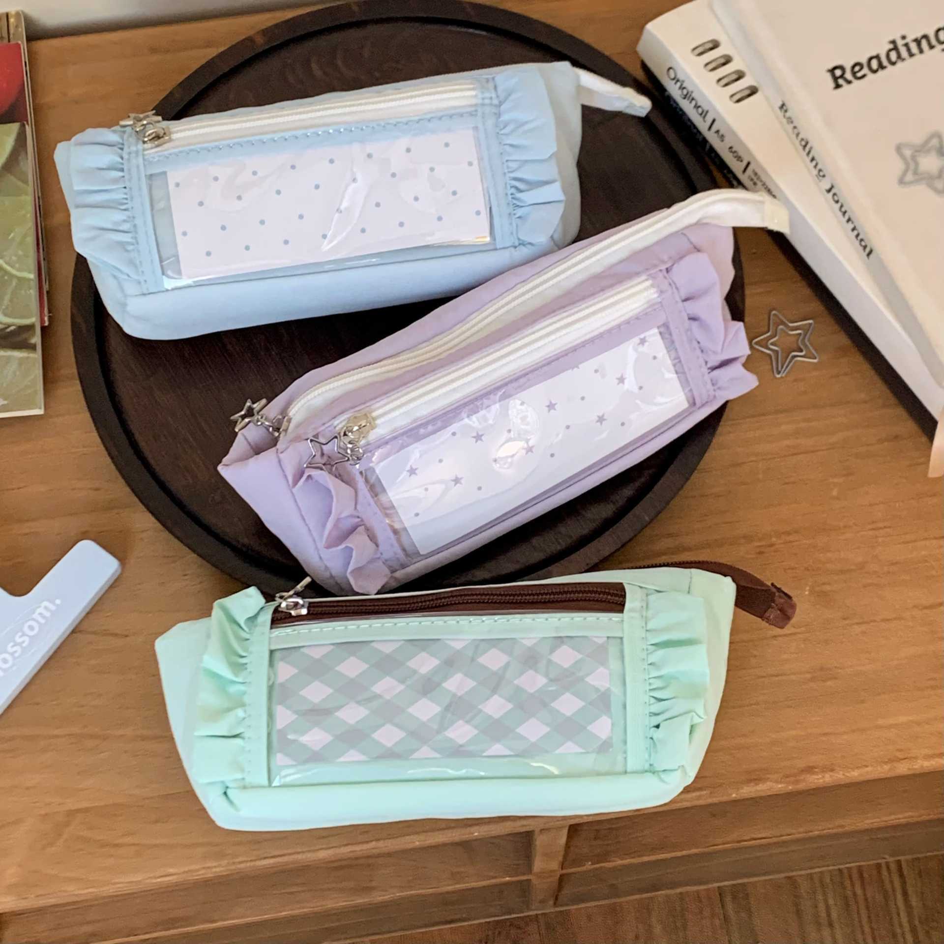 可愛い大容量ペンケース 多層式大型ペンポーチ 高級感レース文 - Aesthetic Large Pencil Case Pouch のレビューと価格