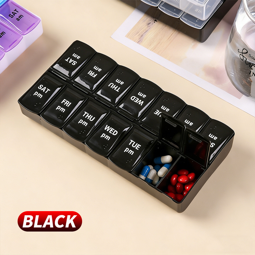 14コンパートメント独立型ピルケースポータブル薬箱ホームオフ - Stationery のレビューと価格