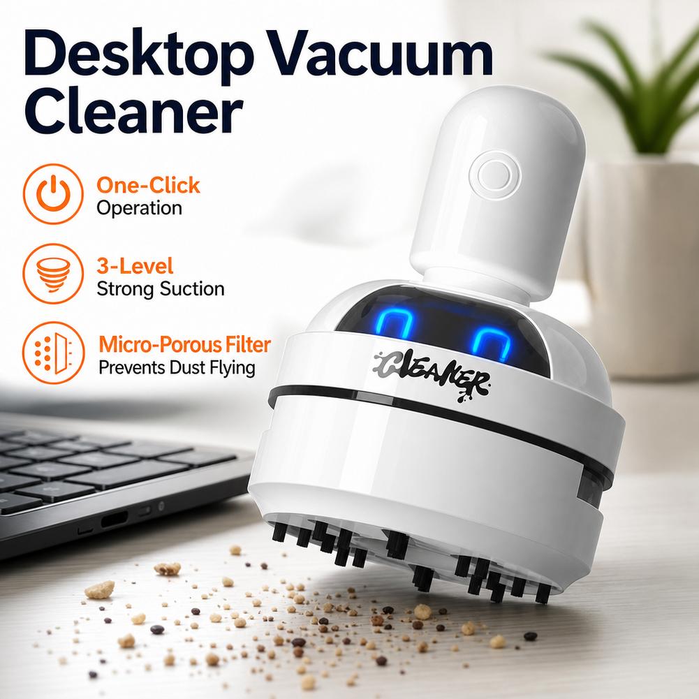 ポータブルミニデスク掃除機、コードレスデスクトップキーボード - Mini Desktop Vacuum Cleaner For Eraser Dust のレビューと価格