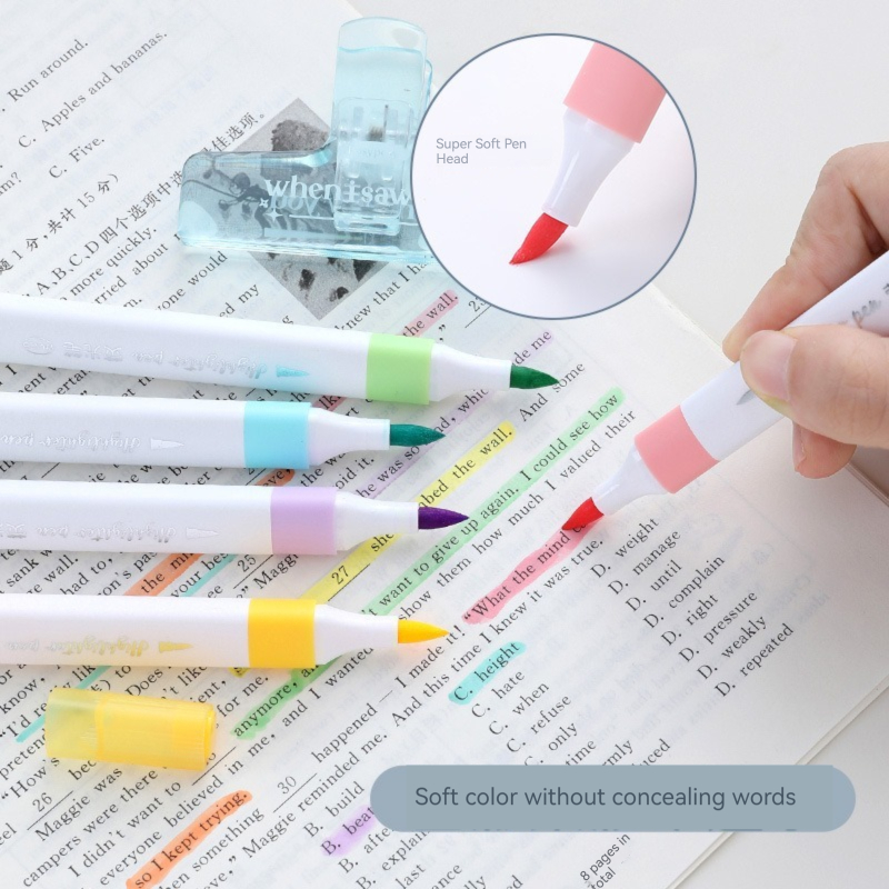 パステルカラー蛍光ペンセット,蛍光マーカー,ハイライター,ア - Pastel Highlighter Set Double Ended のレビューと価格