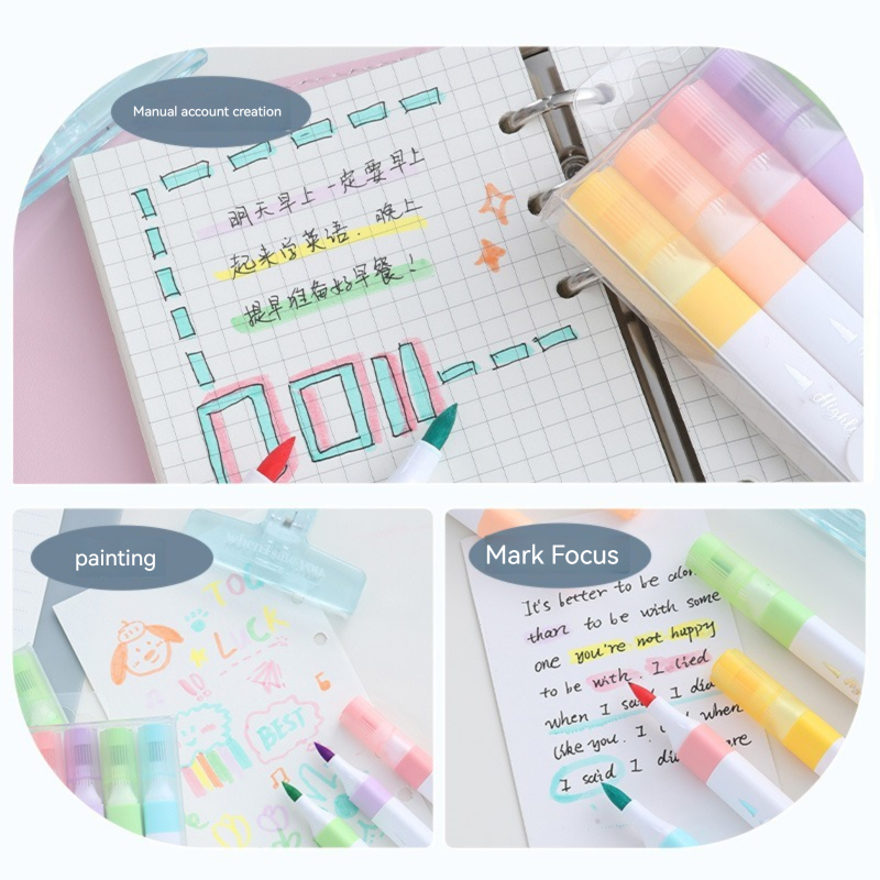 パステルカラー蛍光ペンセット,蛍光マーカー,ハイライター,ア - Pastel Highlighter Set Double Ended のレビューと価格
