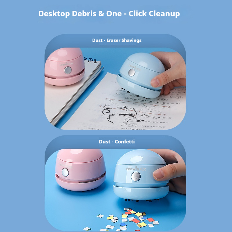 Tenwinミニハンドヘルドデスクトップ掃除機、消しゴムのく - Mini Desktop Vacuum Cleaner For Eraser Dust のレビューと価格