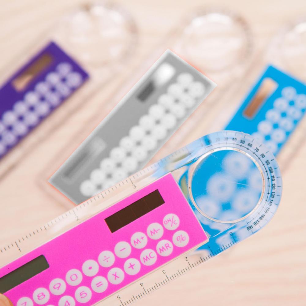定規計算機13cm x 4.4cm,6色,ミニ太陽電池透明定 - Scientific Calculator For Secondary School のレビューと価格