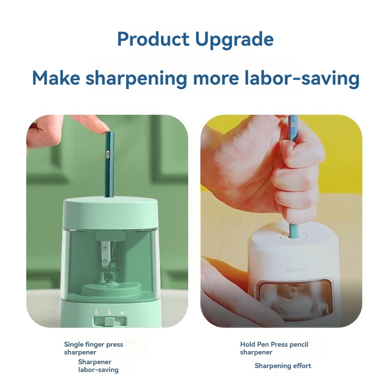 デリ VA3 グリーン USB電池式 デュアルドライブ 電動 - Electric Pencil Sharpener Usb のレビューと価格