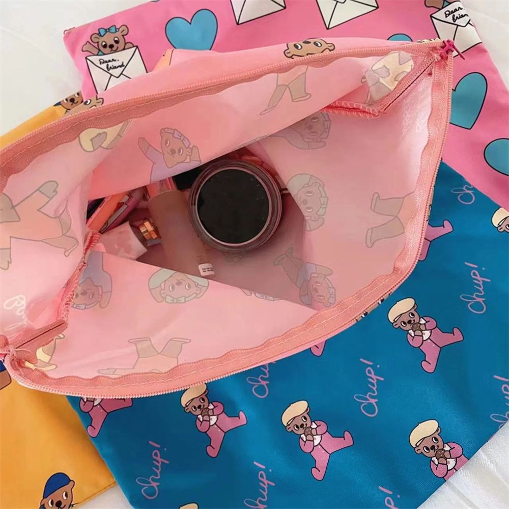 かわいいカワイイメイクアップバッグ クマ柄漫画文具バッグ 携 - Stationery のレビューと価格