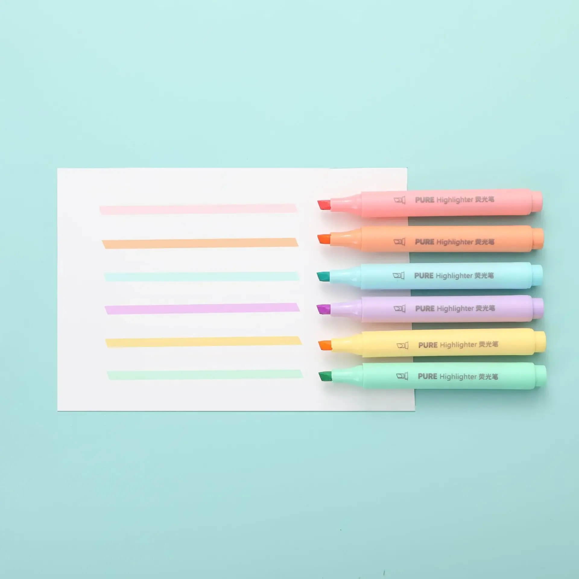 パステル蛍光ペン 6 本 - マカロンカラーマーカーセット、 - Pastel Highlighter Set Double Ended のレビューと価格