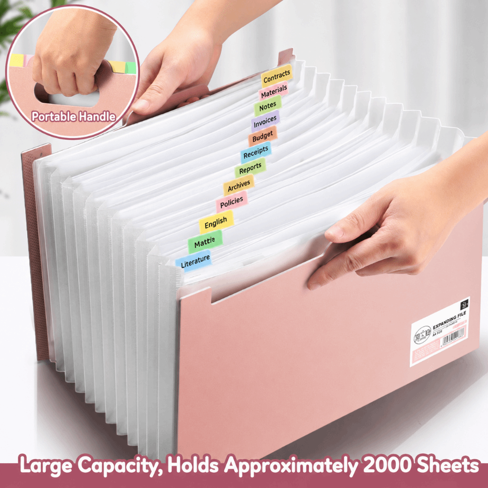 13 ポケット拡張ファイルフォルダー垂直ハンドヘルドアコーデ - Expandable Accordion File Folder 13 Pockets のレビューと価格