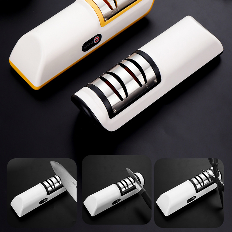 USB 電気ナイフ研ぎ自動調整可能な充電式研ぎナイフはさみ砥 - Electric Pencil Sharpener Usb のレビューと価格