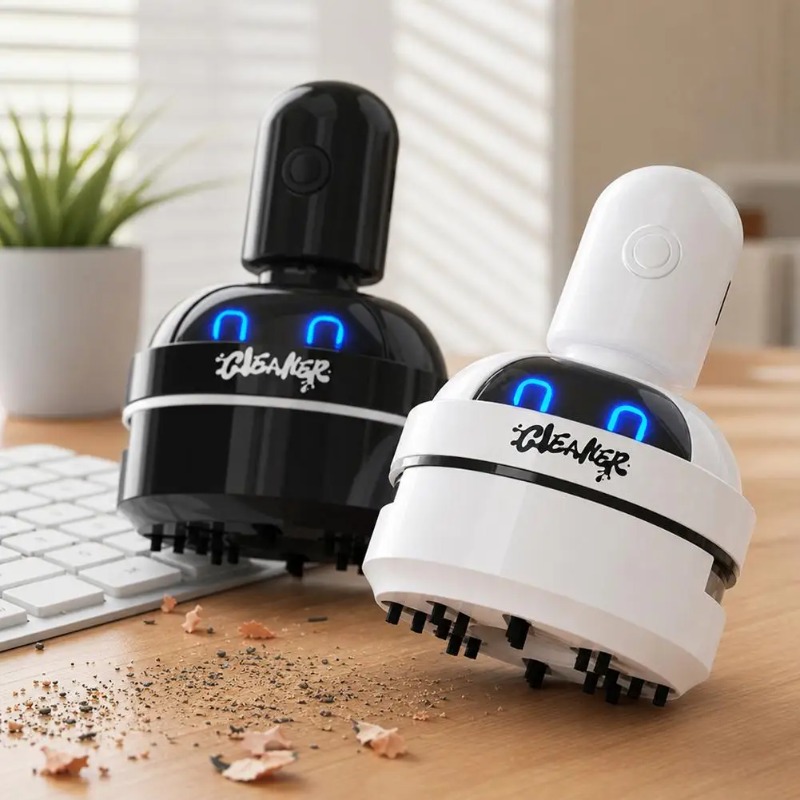 デスクトップクリーナー、掃除機、漫画柄ミニポータブル、消しゴ - Mini Desktop Vacuum Cleaner For Eraser Dust のレビューと価格