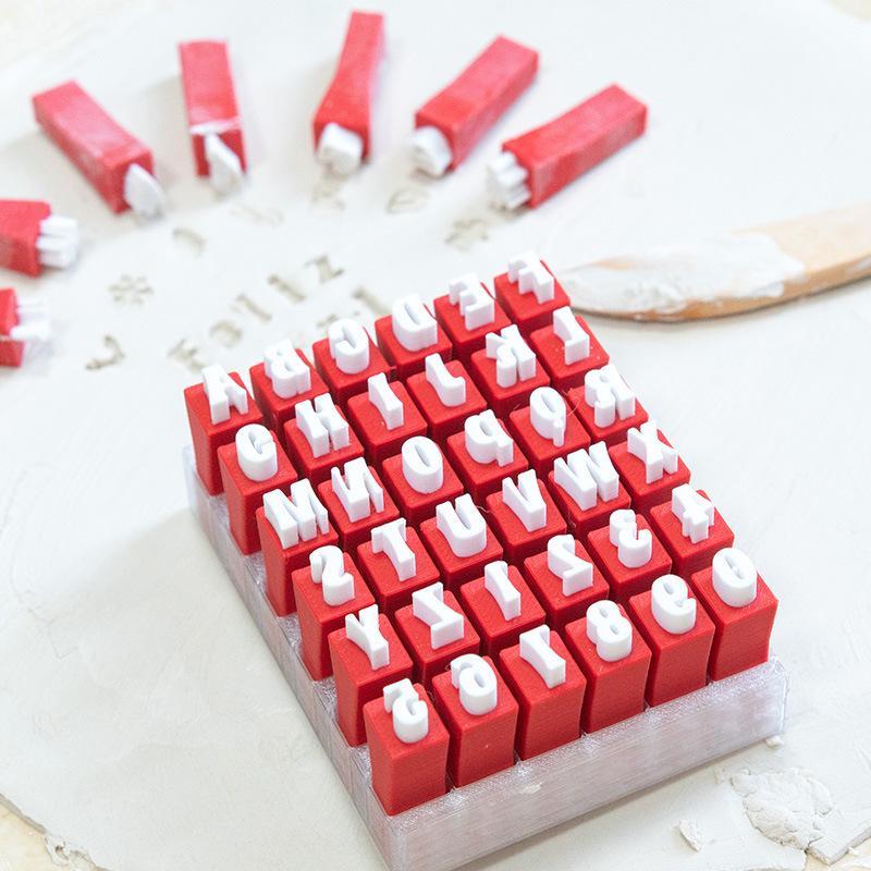 クリスマススタイルのアルファベット粘土スタンプセット、小文字 - Writing Tools のレビューと価格