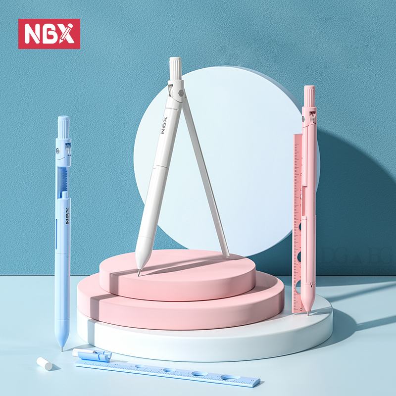 Nbxコンパス鉛筆学校描画ツール定規消しゴムセットプロフェッ - Math Geometry Set With Compass のレビューと価格