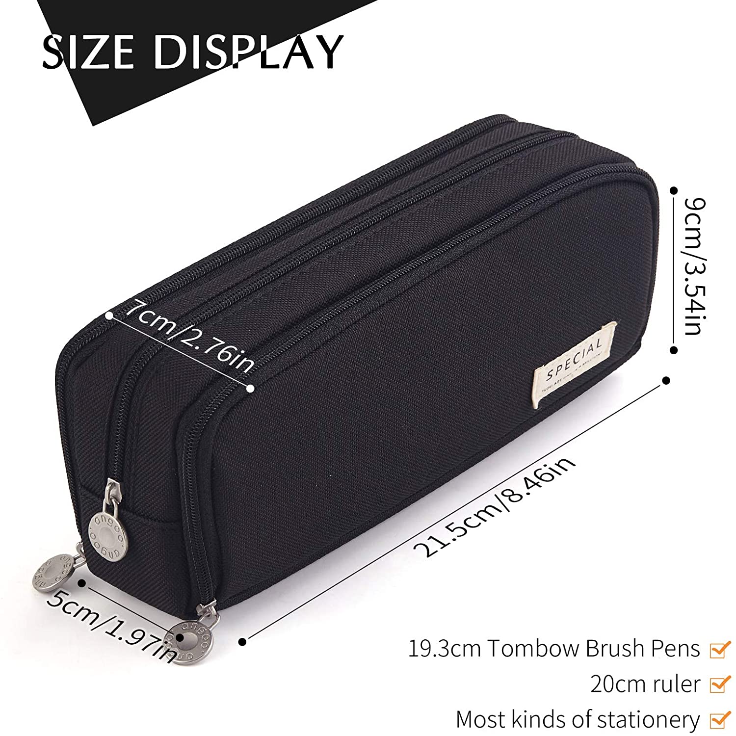 鉛筆ケース大容量鉛筆ポーチ美的ペンバッグオフィス文具オーガナ - Aesthetic Large Pencil Case Pouch のレビューと価格
